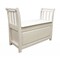 Homeroots 38in White Solid Wood Storage Bench with Flip Top 488863 - alternate 4