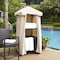 Crosley Palm Harbor Wicker Outdoor Storage Towel Valet CO7304-BR - alternate 5