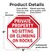 Signmission Private Property No Sitting or Clim, 6 inch X 6 inch, Plastic Sign, 2PK OC-P-2PACK-6-154 - alternate 5