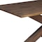 Homeroots 78" Brown Solid Wood Cross Leg Base Dining Table 635807 - alternate 4