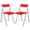 Leisuremod Menno Modern Acrylic Folding Chair, Red, 2PK MF15TR2 - alternate 1