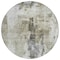 Homeroots 8' Taupe Ivory And Gray Round Abstract Washable Indoor Outdoor Area Rug 603151 - alternate 7