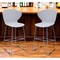 Homeroots Set of Two 26" Gray Heavy Duty Plastic and Metal Low Back Counter Height Bar Chairs, 2PK 555092 - alternate 5