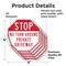 Signmission Stop No Turn Around Private Drivewa, 4 inch X 4 inch, Vinyl Decal, 5PK OC-D-5PACK-4-226 - alternate 3
