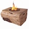 Homeroots 50000 BTU 40in Brown Aluminum Natural Gas Rectangular Fire Pit With Cover 535178 - alternate 1