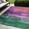 Homeroots 5' X 8' Purple Salmon And Green Abstract Washable Indoor Outdoor Area Rug 610956 - alternate 1