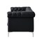 Homeroots 85" Black Faux Leather Manufactured Wood Sofa 543960 - alternate 7