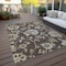 Homeroots 3' X 5' Chocolate Sky Blue And Artichoke Green Floral Washable Indoor Outdoor Area Rug 589458 - alternate 6