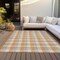 Homeroots 5' X 8' Orange Gray And Beige Plaid Washable Indoor Outdoor Area Rug 601417 - alternate 7