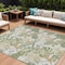Homeroots 8' X 10' Ivory Wheat And Olive Green Botanical Leaves Washable Indoor Outdoor Area Rug 618409 - alternate 1