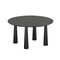 Homeroots 59" Black Solid Wood Round Top Dining Table 720690 - alternate 1