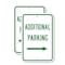 Signmission Additional Parking with Right Arrow, 18'' X 24'' 2 Signs, Heavy Gauge Aluminum, 2PK A-1824-2PACK-2572 - alternate 1