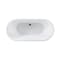 Kingston Brass 71" Acrylic Oval Double Ended Pedestal Tub with Drain, No Faucet Drillings, Glossy White VTDE713224 - alternate 3