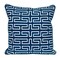 Homeroots 20" Blue Geometric Cotton Throw Pillow 529305 - alternate 3