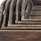Homeroots Set Of 5 Rustic Natural Brown Wood Handmade Trays With Handles 483318 - alternate 5