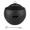 Pure Garden Outdoor Fire Pit 24 in Round Faux Concrete Firepit Wood Burning Fire Pit w/ Accessories 50-LG1476 - alternate 6
