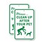 Signmission Please Clean Up After Your Pet, 12'' X 18'' 2 Signs, Heavy Gauge Aluminum, 2PK A-1218-2PACK-24882 - alternate 1