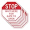 Signmission Stop Wait Here for Gate to Open, 10 inch X 10 inch, Aluminum Metal Signs, 5PK OC-A-5Pack-10-299 - alternate 1