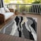 Homeroots 10' X 14' Black Gray And Tan Abstract Washable Indoor Outdoor Area Rug 600947 - alternate 4