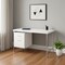 Homeroots 47" White and Silver Computer Desk With Two Drawers 333387 - alternate 3