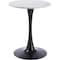 Leisuremod Bristol Round MDF Dining Table - Pedestal Base Kitchen Table, Modern Style BTBL-B24MWT - alternate 7