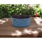 Homeroots 10in Blue Recycled Plastic Indoor Outdoor Round Pot Planter 488297 - alternate 4