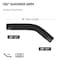 Supplygiant Shower Arm 6 in Stainless Steel Wall Mounted Shower Arm with 1/2 in Threaded IPS, Matte Black Finish 74-TB8-NC - alternate 5