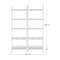 International Concepts Lean To Shelf Units with 5 Shelves, Set of 2 Pieces, Linen White K-SH69-2660-2 - alternate 3