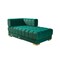 Homeroots Green Velvet U Shaped Three Piece Sofa and Chaise Sectional With Toss Pillows 643887 - alternate 7