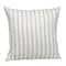 Homeroots 16" Taupe and White Striped Cotton Throw Pillow 529177 - alternate 3