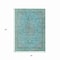 Homeroots 3' X 5' Aqua And Teal Blue Medallion Washable Indoor Outdoor Area Rug 616256 - alternate 5