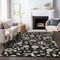 Homeroots 3' X 5' Black Beige And Ivory Floral Washable Indoor Outdoor Area Rug 597800 - alternate 5