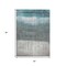 Homeroots 5' X 8' Teal Blue And Gray Abstract Washable Indoor Outdoor Area Rug 632060 - alternate 4