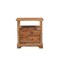 Homeroots 27" Brown Solid Wood Two Drawer Nightstand 552248 - alternate 1