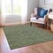 Homeroots 5' X 8' Olive Green Fern Green And Silver Geometric Washable Indoor Outdoor Area Rug 615213 - alternate 7
