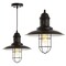 Jonathan Y Deere 12" Adjustable Iron/Glass Cage Light LED Pendant, Black JYL9537A - alternate 8