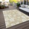 Homeroots 10' X 14' Beige And Ivory Floral Washable Indoor Outdoor Area Rug 599861 - alternate 5