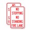 Signmission No Stopping No Standing Fire Lane, 18'' X 24'' 2 Signs, Heavy Gauge Aluminum, 2PK A-1824-2PACK-23575 - alternate 1