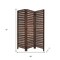 Homeroots 72" Brown Wood Folding Three Panel Screen Room Divider 274852 - alternate 2