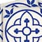 Homeroots 6" X 6" Tulipa Blue and White Peel and Stick Removable Tiles 399847 - alternate 4