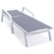 Leisuremod Marlin White Aluminum Patio Chaise Lounge Armchair Set of 2 with Square Fire Pit Table, Dark Grey MLAWCF21-77DGR2 - alternate 8