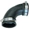Fernco Flexible Qwik Elbow, 4 in, Mechanical Joint, PVC Body, 4.3 psi Pressure PQL-400 - alternate 2