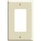 Decora Wallplate, 4.88 in L, 3.13 in W, 1 -Gang, Thermoset Plastic, Ivory, Smooth 80601-I - alternate 2