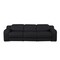 Homeroots 103" Black Italian Leather Reclining USB Sofa 632883 - alternate 6