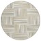 Homeroots 8' Ivory Beige And Gray Round Geometric Washable Indoor Outdoor Area Rug 598270 - alternate 3