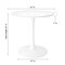 Homeroots 32" White Metal Dining Table 520866 - alternate 5