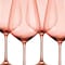 Homeroots Set of Four Coral Crystal Balloon Bowl Stemmed Red Wine Glass 485153 - alternate 4