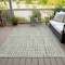 Homeroots 3' X 5' Green And Ivory Striped Washable Indoor Outdoor Area Rug 583420 - alternate 5