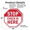 Signmission Stop Check in Here, 10 inch X 10 inch, Aluminum Metal Signs, 2PK OC-A-2PACK-10-312 - alternate 6
