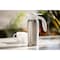 Service Ideas ErgoServ 1-Liter Stainless Vacuum Insulated Creamer, Push Button Lid in Brushed Stainless and White 10-00744-WH0 - alternate 3